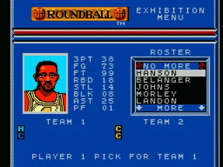 
											Player attribute screen
