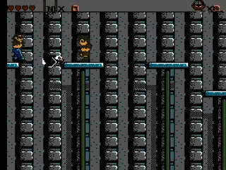
											An enemy and his bird. I need to be careful as they can knock me off these platforms.