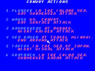 
											Convoy actions selection