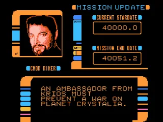 
											Mr. Riker, what's our mission again?