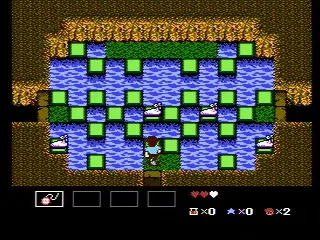 
											Carefully jump across the water to safety!