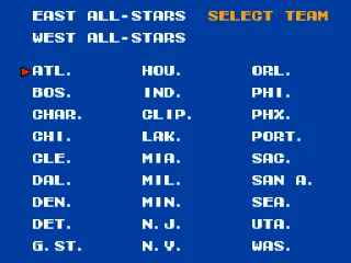 
											List of teams
