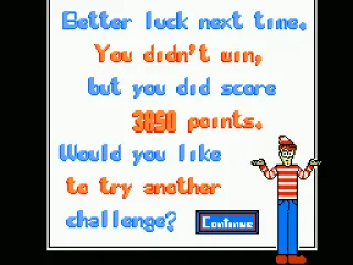 
											If you click on the scroll before you find waldo will cause this screen to appear.