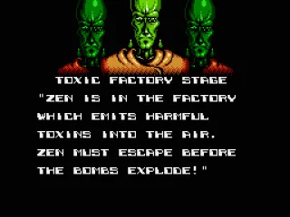 
											The aliens brief you on the toxic factory mission
