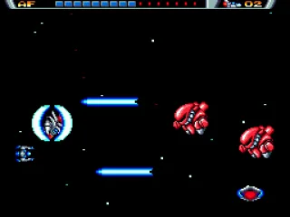 
											Fighting off pesky red guys
