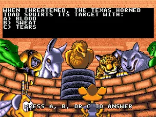 
											Between the levels the game will ask you some educational questions