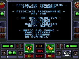 
											Credits and options menu