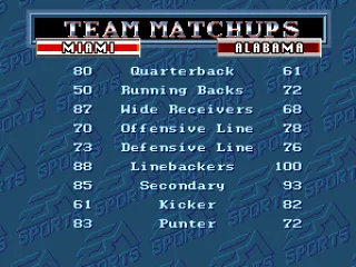 
											Team match-ups