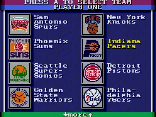 
											Team Selection. You can choose from 18 teams including two All-Star teams