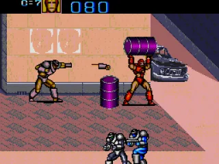 
											There are many conveniently placed throwable barrels around.
