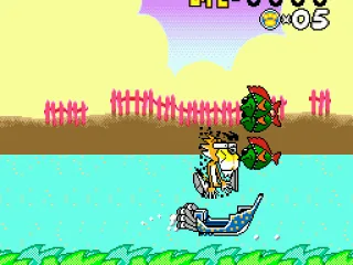 
											Hey, a real cheetah would just catch and eat those pesky fish