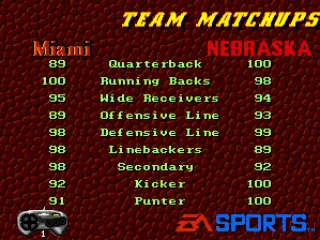 
											Team matchups