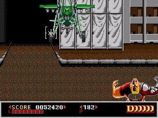 
											Mission 2's mini-boss has hit me.