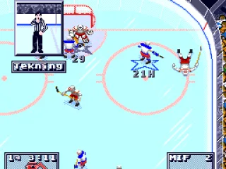 
											A player knocked down by a check.