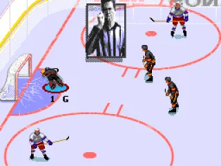 
											Goalie holds on to the puck