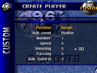 
											Creating a player. Pity, no faces! :)