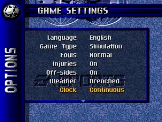 
											Options - and quite a lot of them, compared to earlier soccer simulations