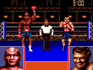 
											George wins the fight.