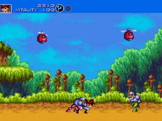
											Little do these goons realize...Gunstar Red is also a master at hand-to-hand combat..get ready for a big surprise!!