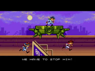 
											The Heroes race to save the day