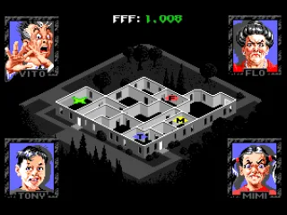 
											The map where the player can see the location of each family member, their status, and Fear Factor points