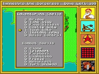 
											Adventuring spell menu