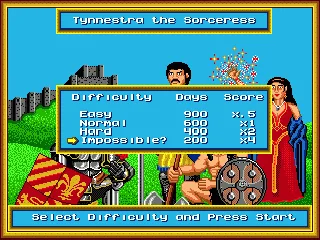 
											Difficulty selection
