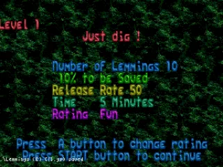 
											Starting a level
