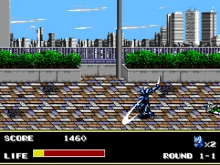 
											Swinging the sword.