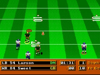 
											The ball flies towards the receiver...