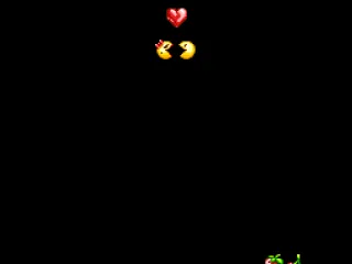 
											In one of the cut-scenes, Mr. & Ms. Pac-Man both fall in love.