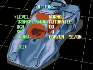 
											Options screen
