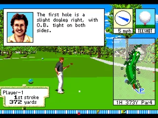 
											The caddie gives advice.