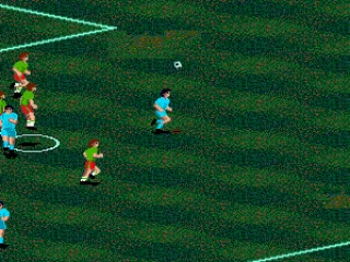 
											The ball in midfield