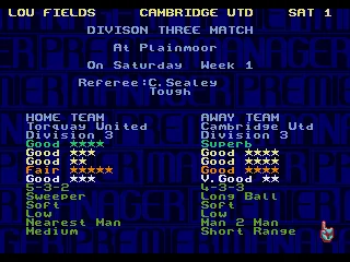 
											Scouting screen. As can be seen from here, Cambridge is much a better team than Torquay, starting with a