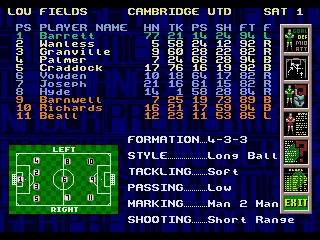 
											The tactics screen. Selecting them according to the opposition and to the players available is a must.