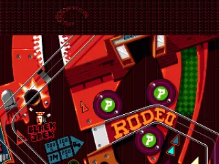 
											Middle portion of Wild West, the bullet on the left launches your ball at high speed.