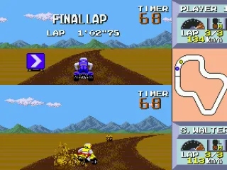 
											I'm behind at the start of the last lap.