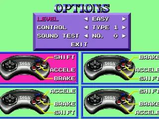 
											Options menu.