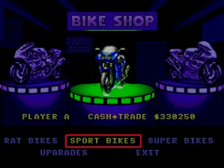 
											The bike shop: buy a new type or upgrade your current one.