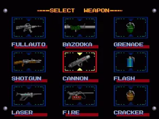 
											Pick a special weapon at the beginning of each mission.