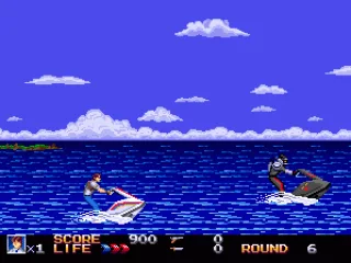 
											The jet ski sequence is fun, but watch out for enemies coming from behind.