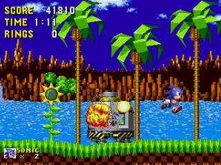 
											Destroying one of Eggman's capsules will free a bunch of animals.