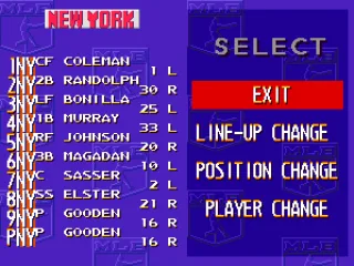
											Line-up screen