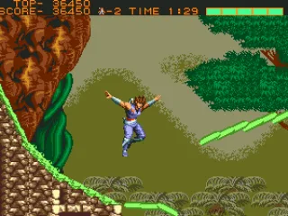 
											Swinging through the jungle level.