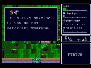 
											Talking to townpeople