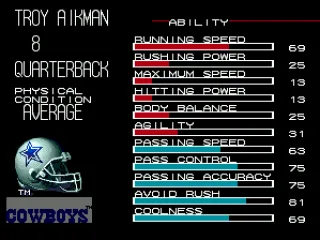 
											Player data