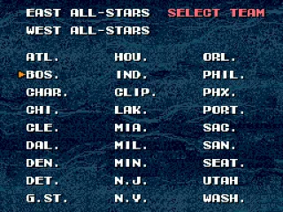 
											List of teams