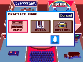 
											Practice mode menu