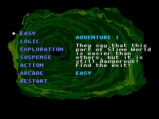 
											This screen lets you choose the various game modes